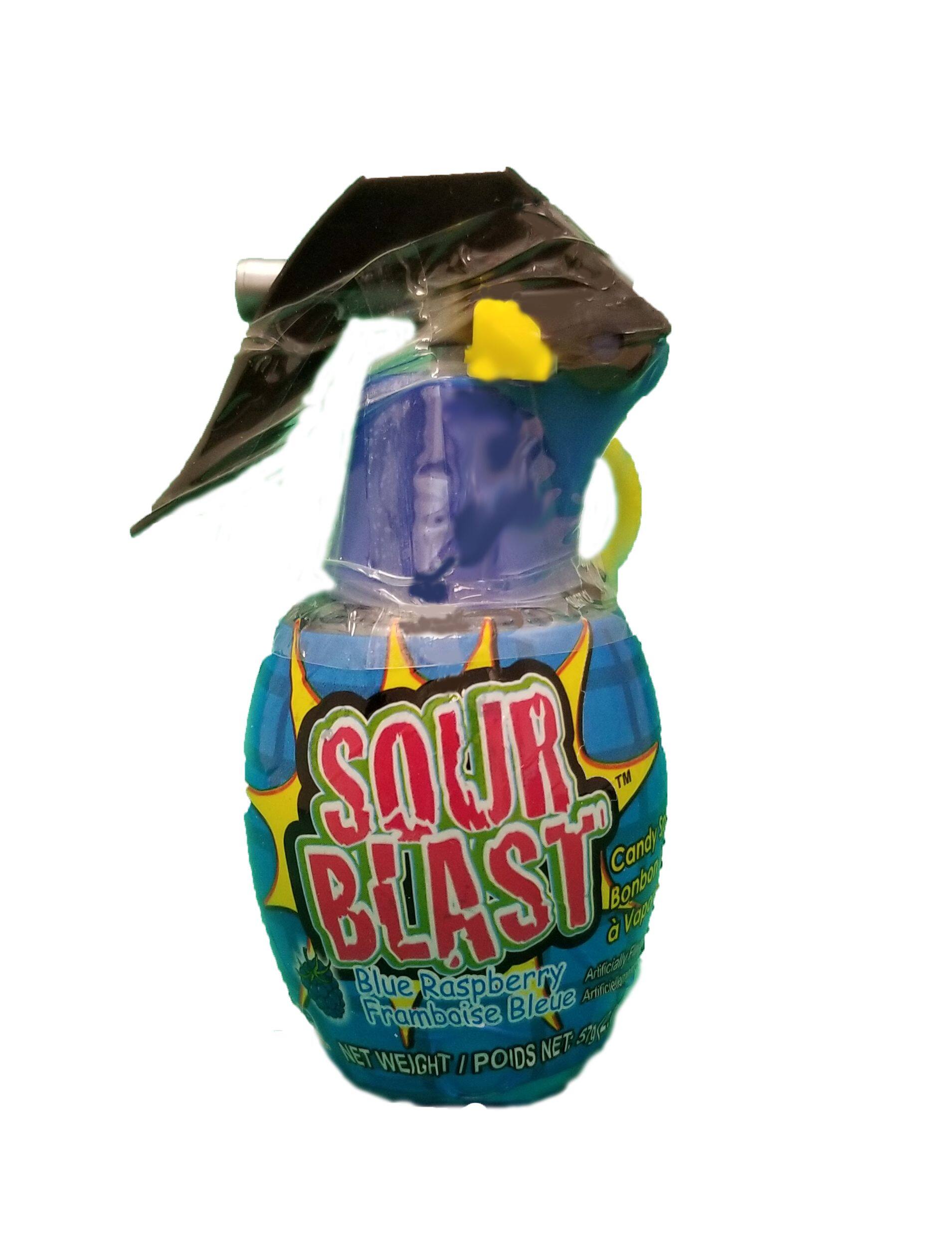 Sour Blast Candy Spray, Blue Raspberry, Blue, 57-g, Chewy Candy, for Birthday/Party Favour Front_Flat