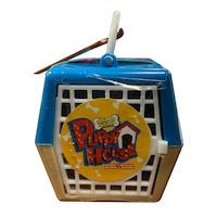 Puppy House Collectible Candies & Toy, Assorted Fruits, Blue/Yellow, 8-g, Assorted Fruit Hard Candy, for Birthday/Party Favour Front_Flat