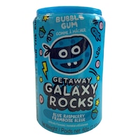 Getaway Galaxy Rocks Bubble Gum, Blue Raspberry, Blue, 60-g, Gum, for Birthday/Party Favour Front_Flat