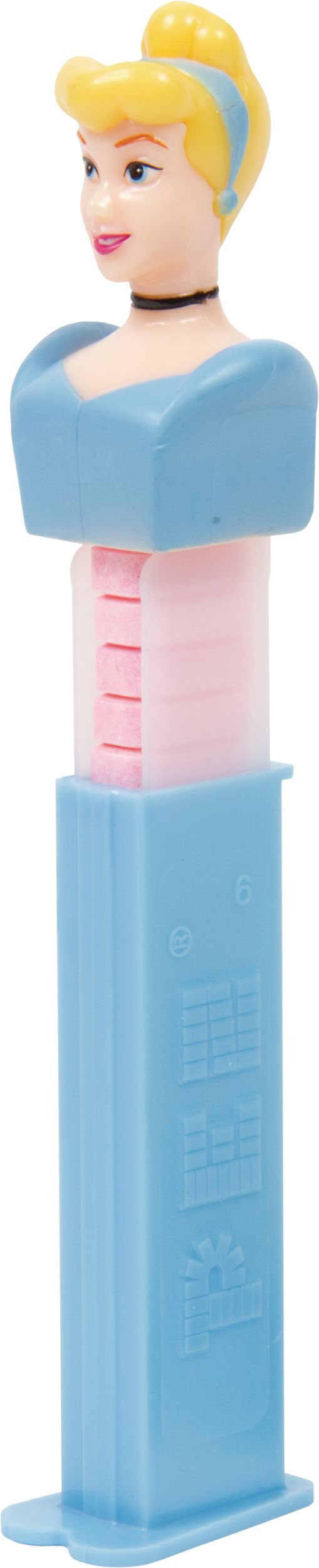 Distributeur PEZ Princesses Disney Il était une fois Belle, raisin, bonbon dur, jaune, 16 g, pour fête d'anniversaire/cadeau-surprise Front_Three_Fourths_Angled_Left