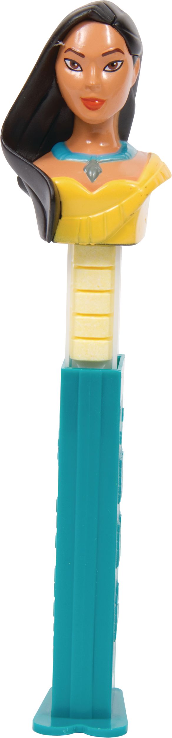 Distributeur PEZ Princesses Disney Il était une fois Belle, raisin, bonbon dur, jaune, 16 g, pour fête d'anniversaire/cadeau-surprise Front_Flat