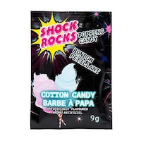 Shock Rocks Popping Candy, Cotton Candy Blue/Pink, 9-g, Hard Candy, for Birthday/Party Favour Candy