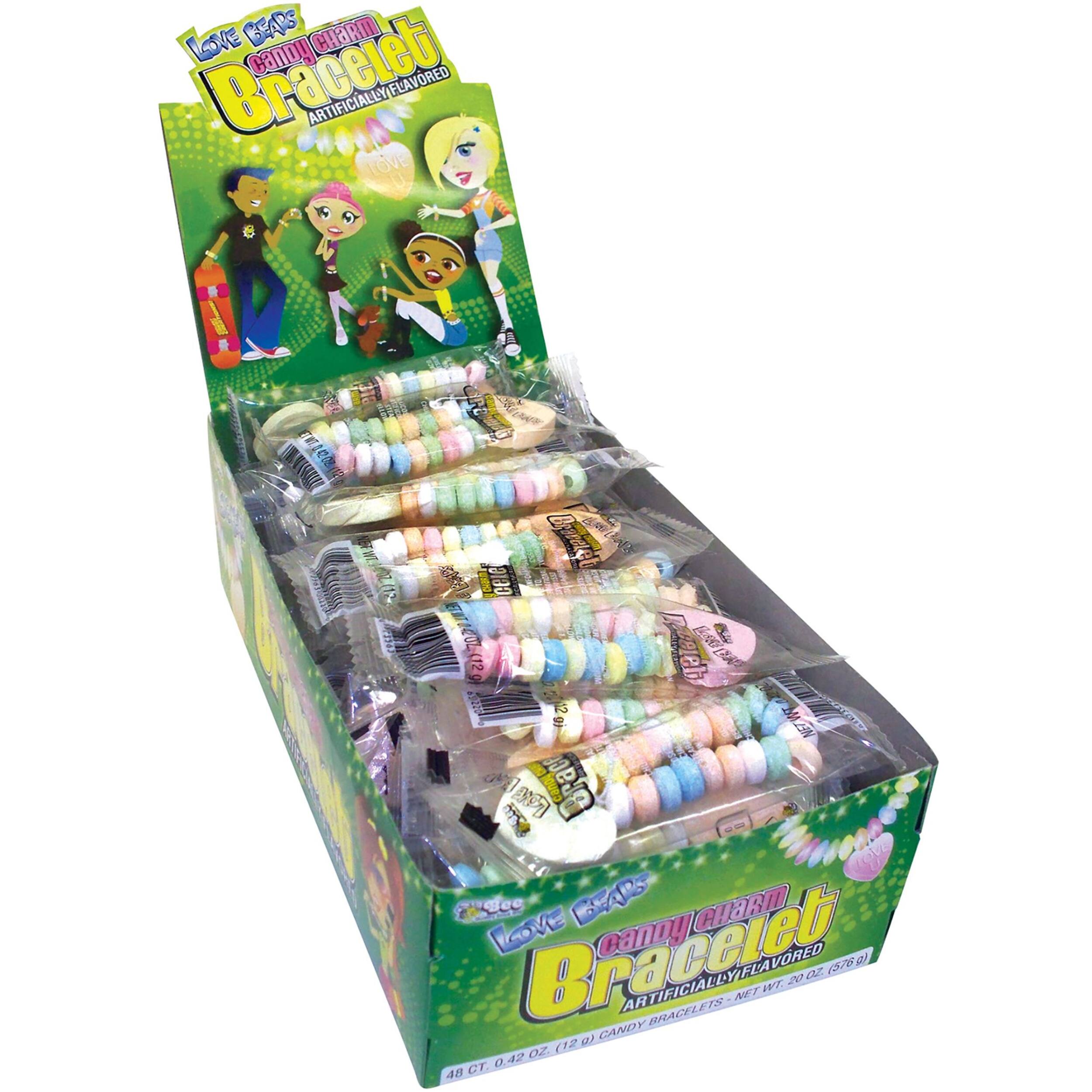 Bracelet de bonbons comestible Love, choix de saveurs, bonbon dur, multicolore, 12 g, pour fête d'anniversaire/cadeau-surprise Overhead_Plunge
