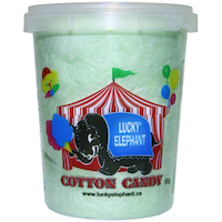 Lucky Elephant Green Apple Cotton Candy Floss, Green, 60-g, for Birthday/Party Favour Front_Flat