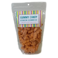 Gummy Bears, Assorted Fruits, Orange, 500-g, Chewy Candy, for Birthday/Buffet/Halloween Front_Flat