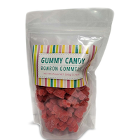 Oursons en gelée, cerise, bonbon tendre, rouge, 500 g, pour fête d'anniversaire/buffet Front_Flat