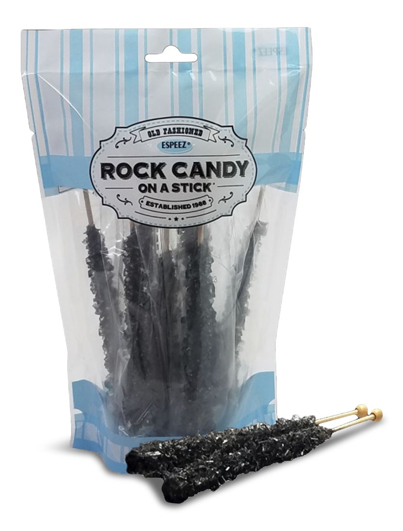 Rock Candy Crystal Stick, Black Cherry, Black, 8-pk, Hard Candy, for Birthday/Party Favour, Black Cherry Rock Candy Composite_or_Mixed