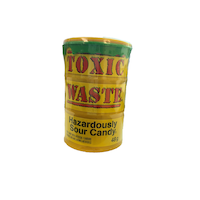 Baril de bonbons dangereusement surs Toxic Waste, saveurs surettes, bonbon dur, multicolore, 48 g, pour fête d'anniversaire/cadeau-surprise Front_Flat