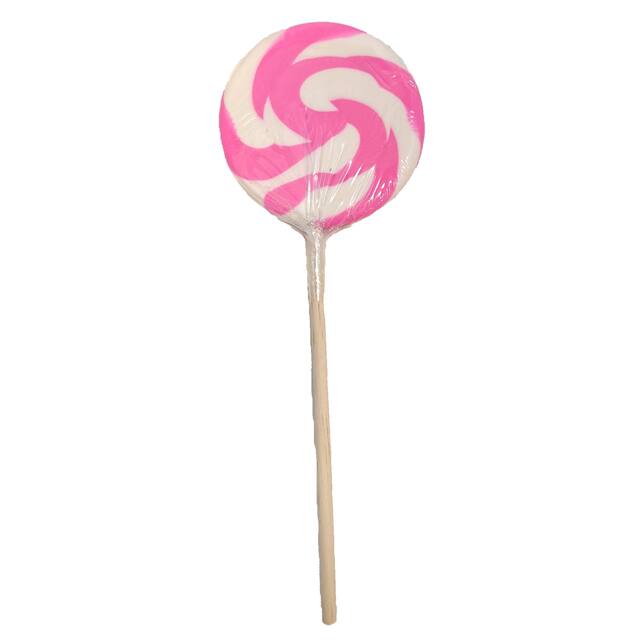 Swirl Lollipop, Bubble Gum Flavour, Pink/White, 42-g, Hard Candy, for Birthday/Party Favour/Valentine's Day Front_Flat