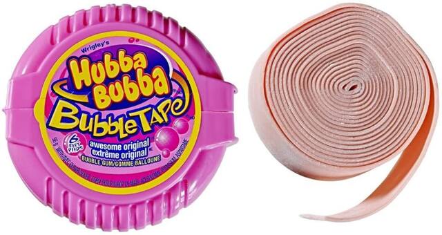 Hubba Bubba Original Bubble Tape, Bubble Gum, Pink, 56-g, Gum, for Birthday/Party Favour Front_Flat