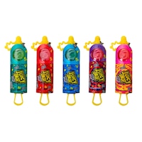 Topps Juicy Drop Pops, Assorted Fruits, Multi-Coloured, 26-g, Chewy Candy, for Birthday/Party Favour Front_Flat