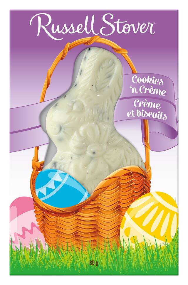 Russel Stover Cookies & Cream Easter Bunny, 85-g Front_Flat