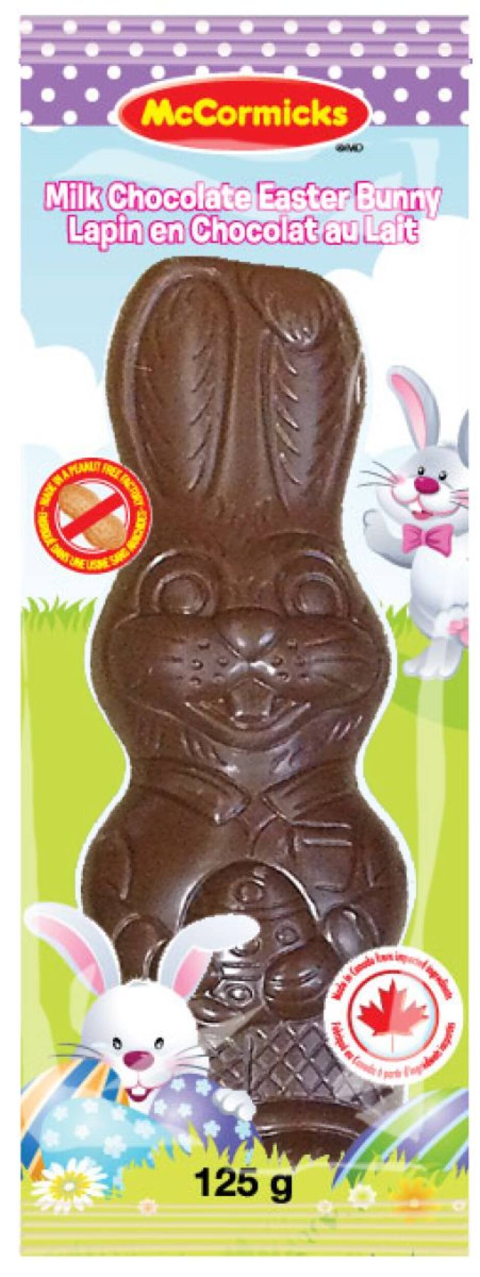 Bunny Rabbit, Milk Chocolate, Brown, 125-g, for Easter Front_Flat