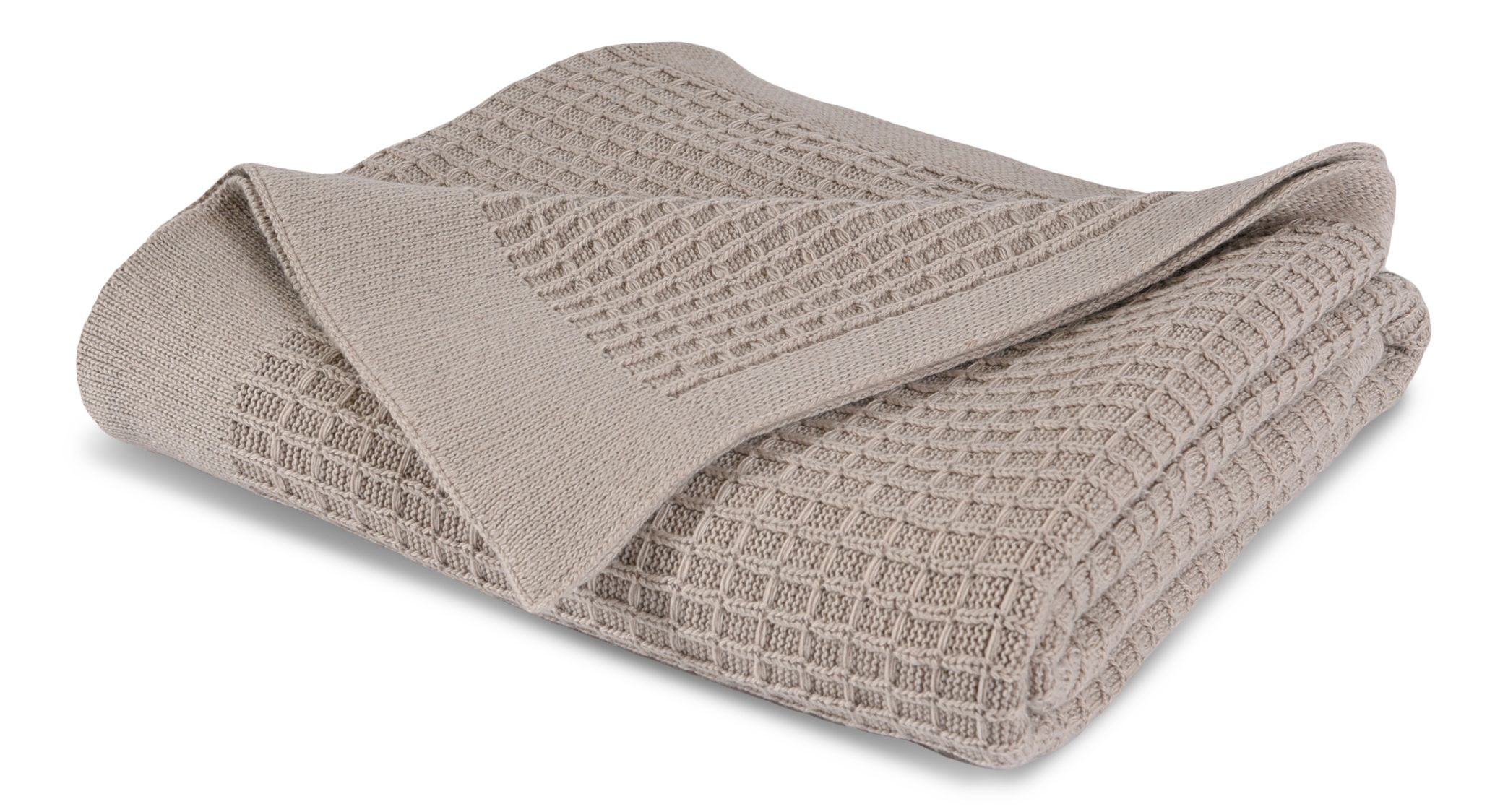 WAFFLE KNIT THROW BLANKETS