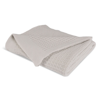 Nemcor Recycled Waffle Knit Throw Front_Three_Fourths_Angled_Left