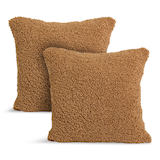 Nemcor Teddy Fur Square Pillow, 2-pk Front_Flat