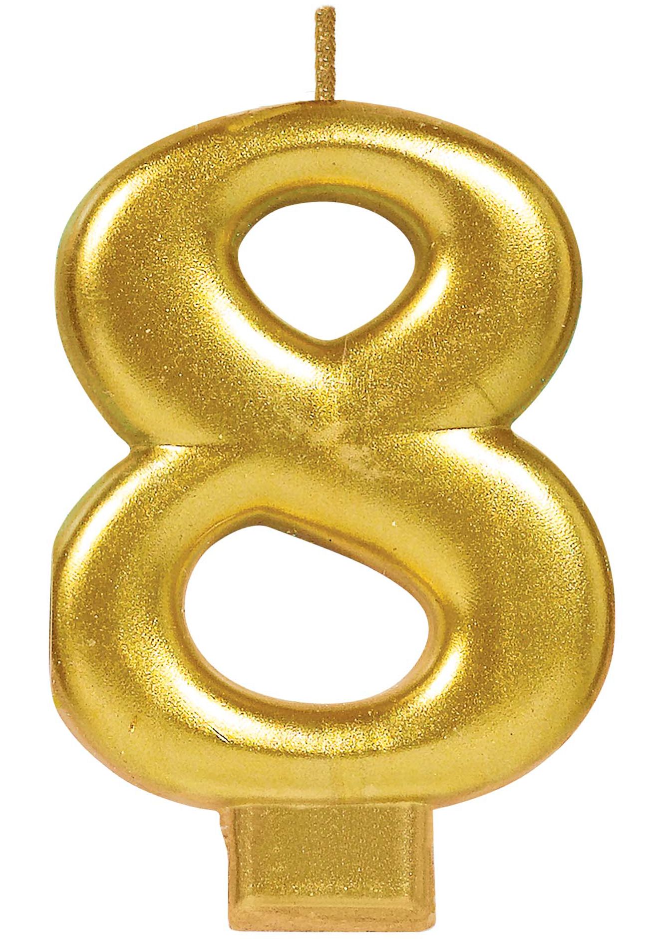 #8 CANDL 3" GLD MTLC