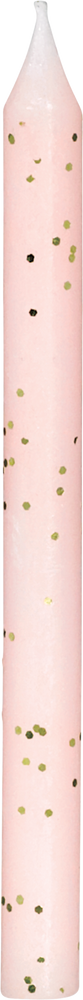 6 Bougies Métalliques Torsadées Rose Doré - Hauteur 21cm, Diamètre 2,2cm, Durée 5h, Sans Fumée Ni Coulure