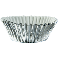 Moules à cuisson, argent, 2 po, paq. 24, pour fête/fête prénatale/anniversaire/u mariage Front_Elevated