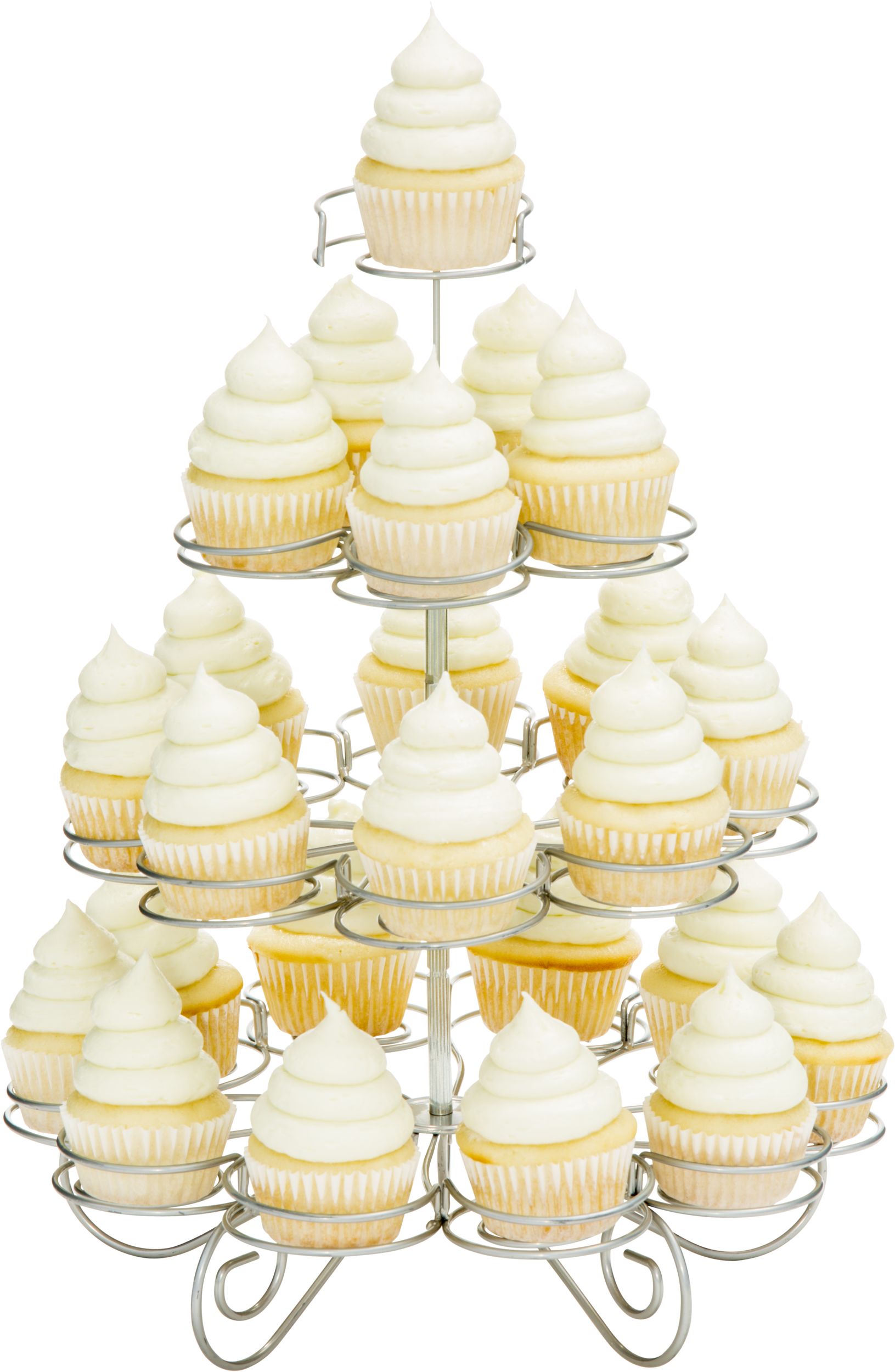 Silver Wire Mini Cupcake Stand Front_Elevated