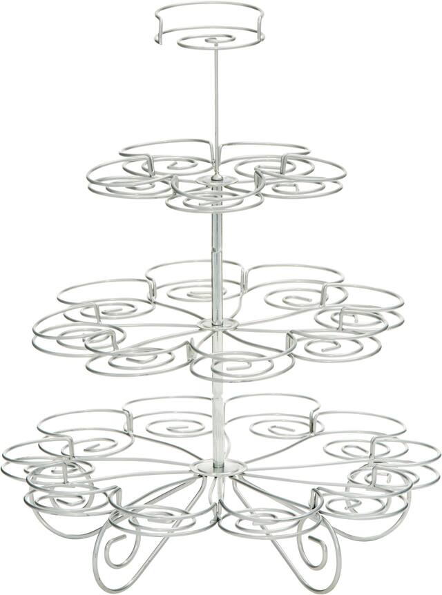 Silver Wire Mini Cupcake Stand Front_Elevated
