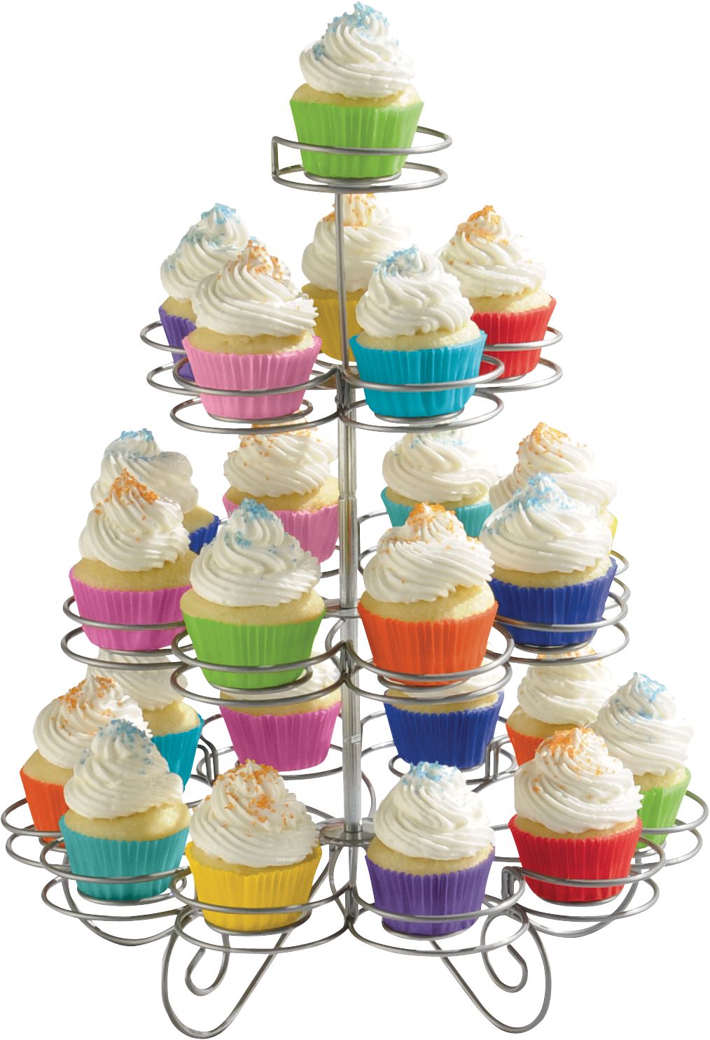Silver Wire Mini Cupcake Stand Front_Flat