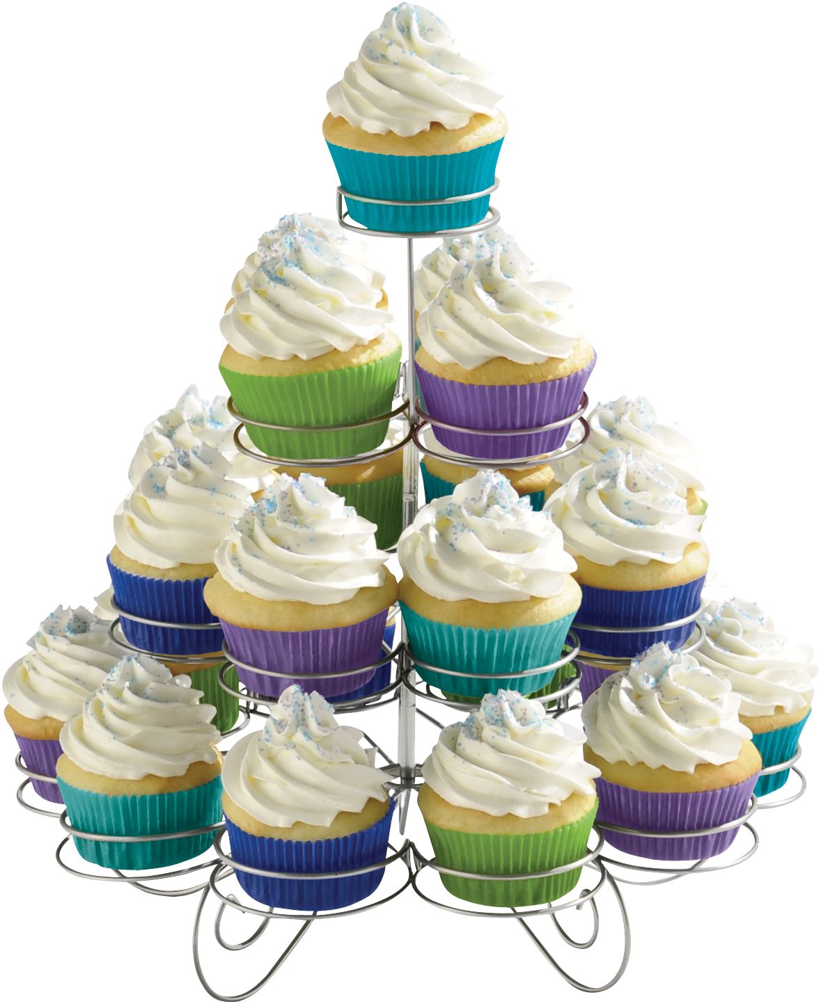 4-Tier Cupcake Wire Stand Front_Elevated