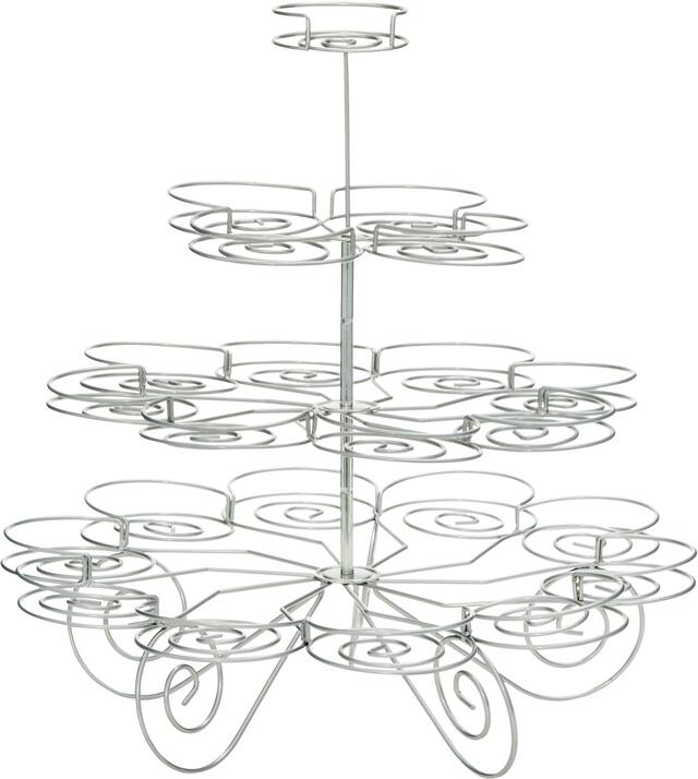 4-Tier Cupcake Wire Stand Front_Elevated