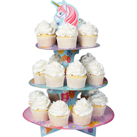 Magical Unicorn Cupcake Stand Front_Elevated