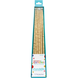 Stick Long Metallic Wax Candles, Assorted Colours, 10-in, 12-pk, for Birthday Party Front_Flat