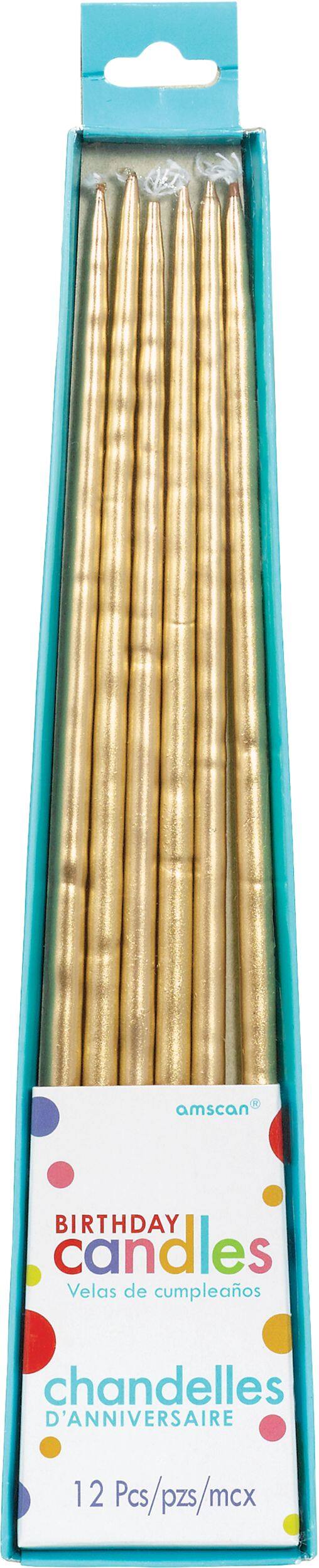 THIN CANDLE GOLD 12
