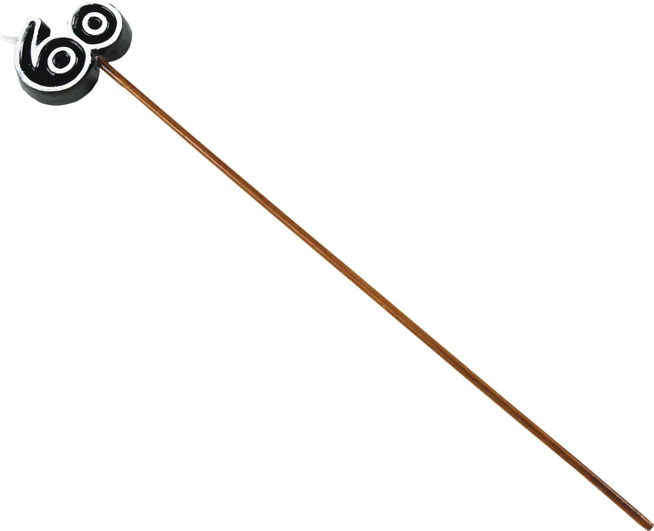 60th Birthday Toothpick Candles, 6-pk Overhead_Flat