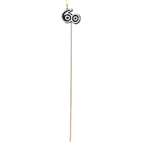 60th Birthday Toothpick Candles, 6-pk Front_Flat