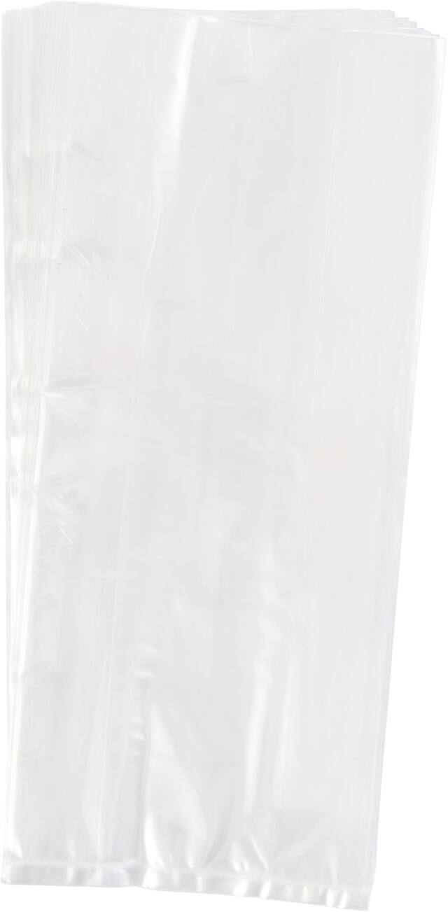 Rectangle Cello Treat Party Bags, Clear, 9.5-in, 50-pk, for Birthday Party Front_Flat