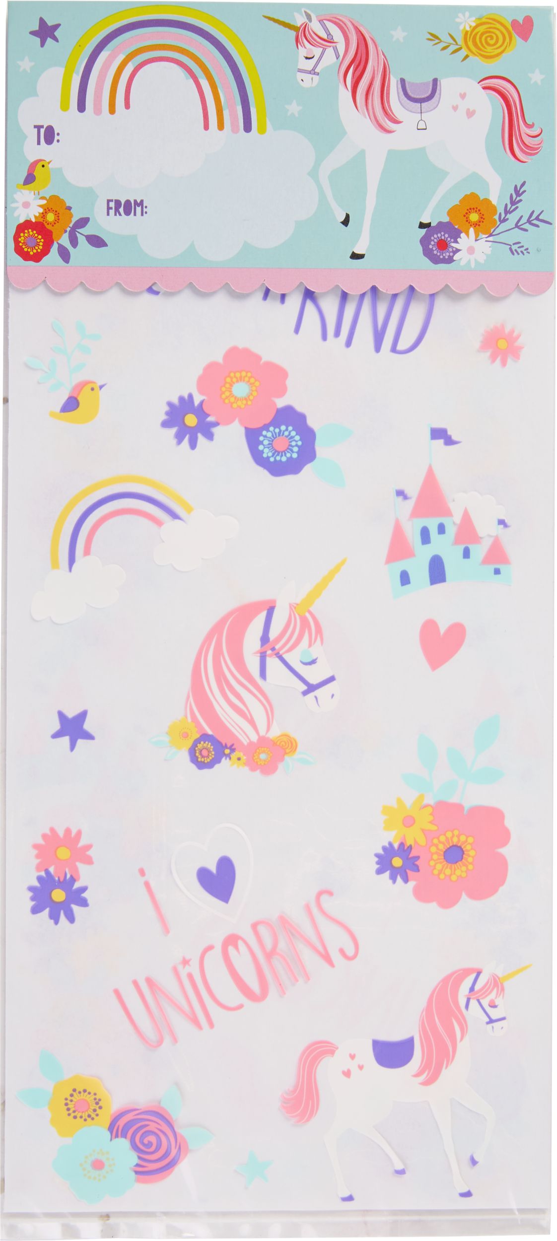 Magical Rainbow Unicorn Floral Cut-outs
