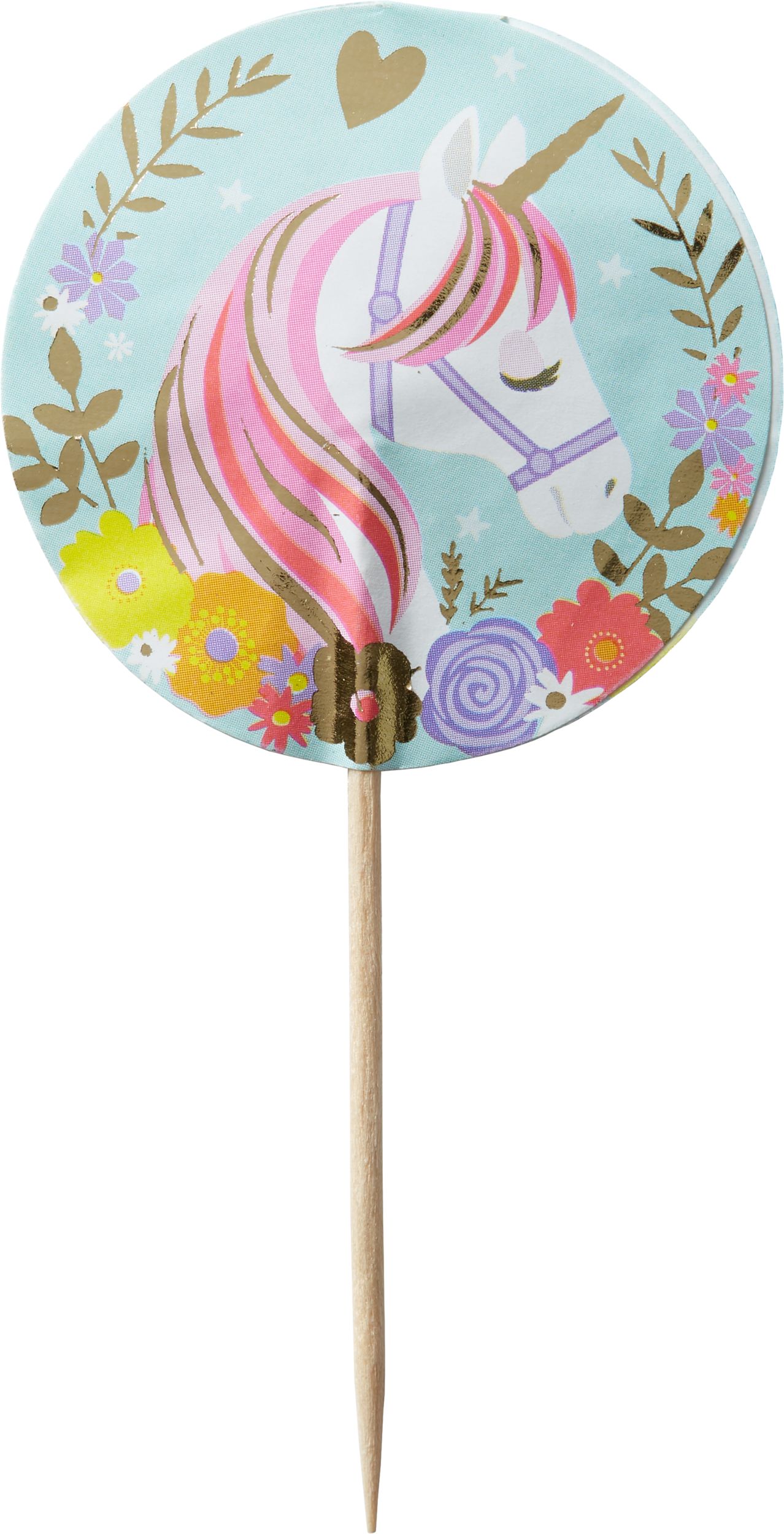 Magical Unicorn Cupcake Picks, 24-pk Front_Flat