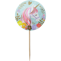 Magical Unicorn Cupcake Picks, 24-pk Front_Flat