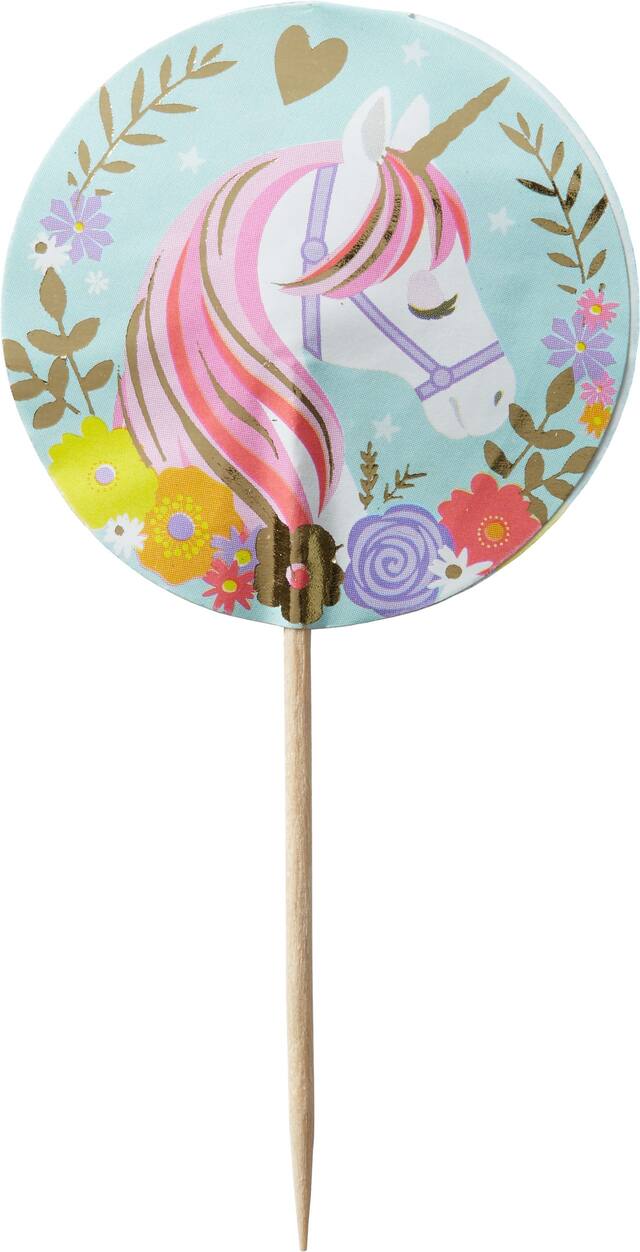 Magical Unicorn Cupcake Picks, 24-pk Front_Flat