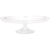 Large Plastic Cake Treat Stand, Clear, 13.5-in, for Treat Display Birthday/Baby Shower/Wedding/Anniversary Front_Elevated