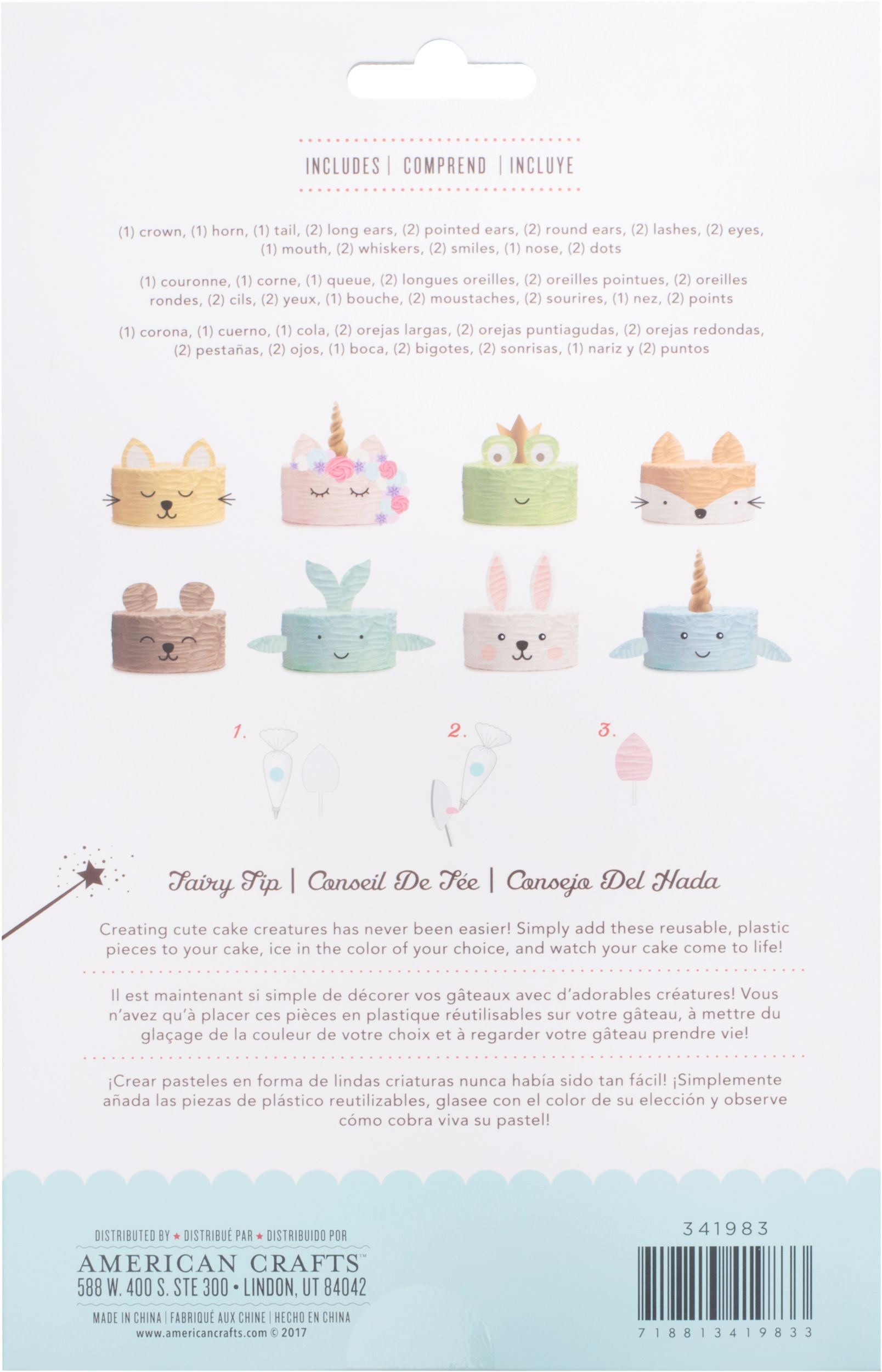 Sweet Tooth Fairy Cake Face Kit, 21-pc Back_Flat