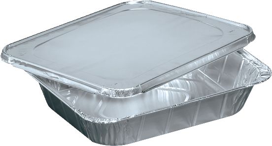 Rectangle Aluminum Foil Steam Half Lid, Silver, 13-in, for Baking/Cooking/Steaming Composite_or_Mixed