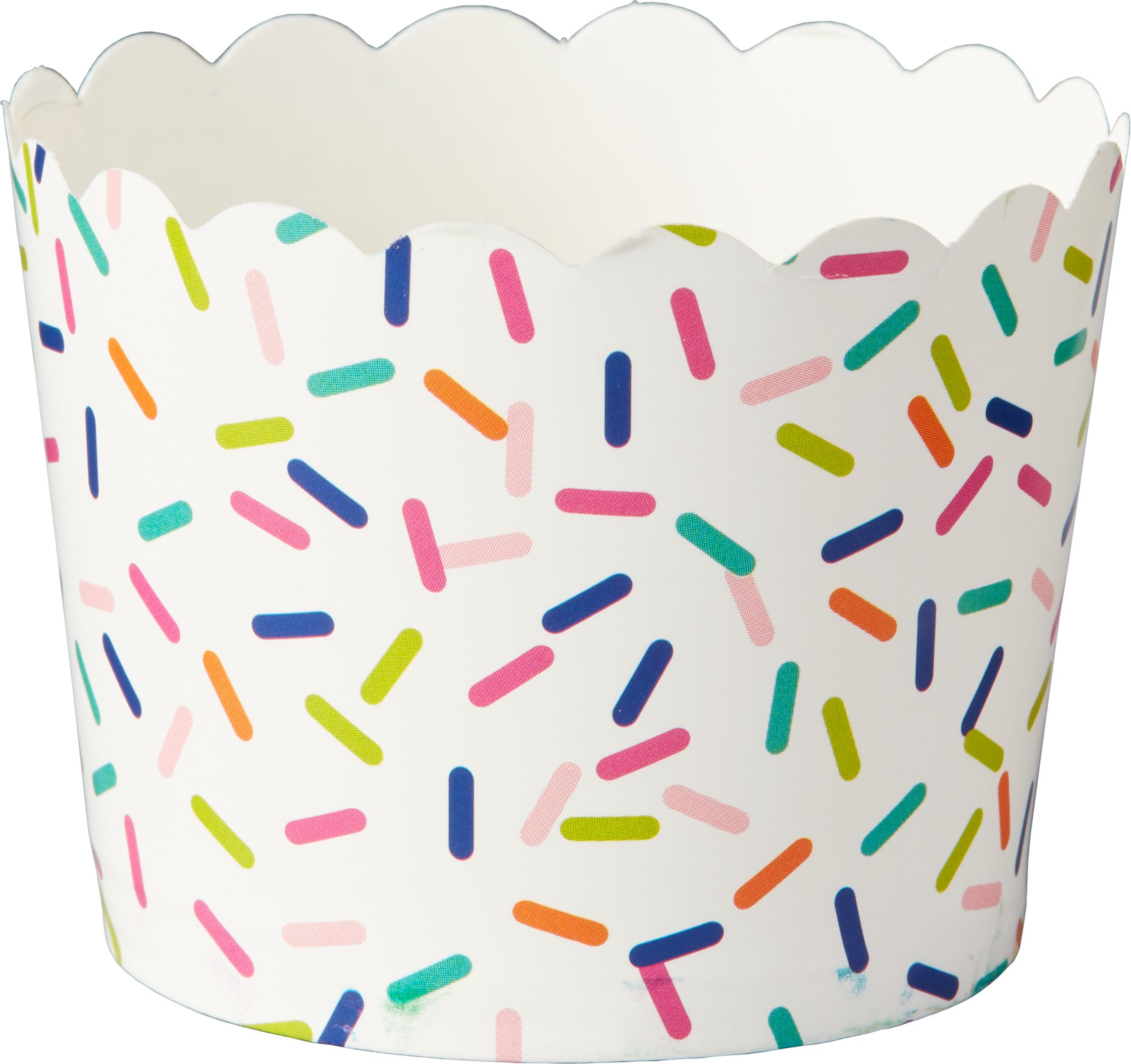 Mini bols festonnés à paillettes colorées, paq. 36 Front_Elevated