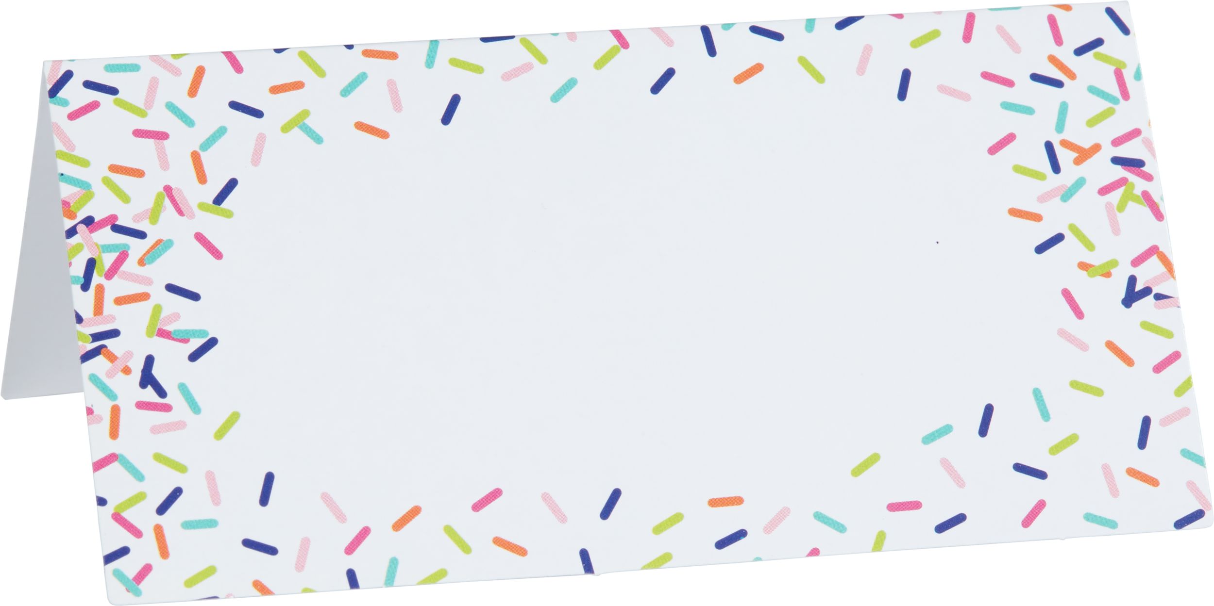 Colourful Sprinkles Tent Cards, 25-pk Front_Angled_Right