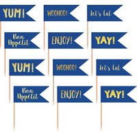 Cure-dents festifs bleu royal, paq. 24 Front_Flat