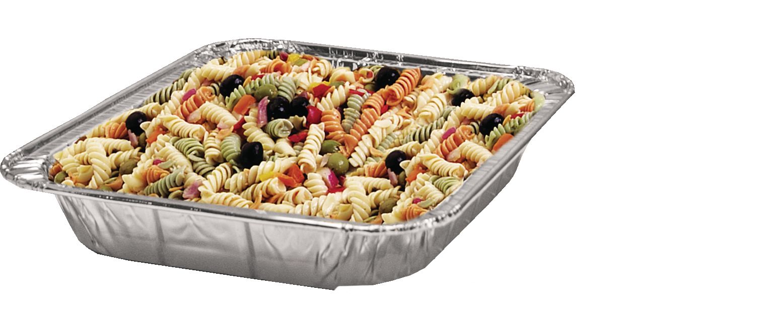 Rectangle Foil Reusable Half Size Steam Baking Pan, Silver, 12-in, for Baking/Cooking/Steaming Front_Angled_Right