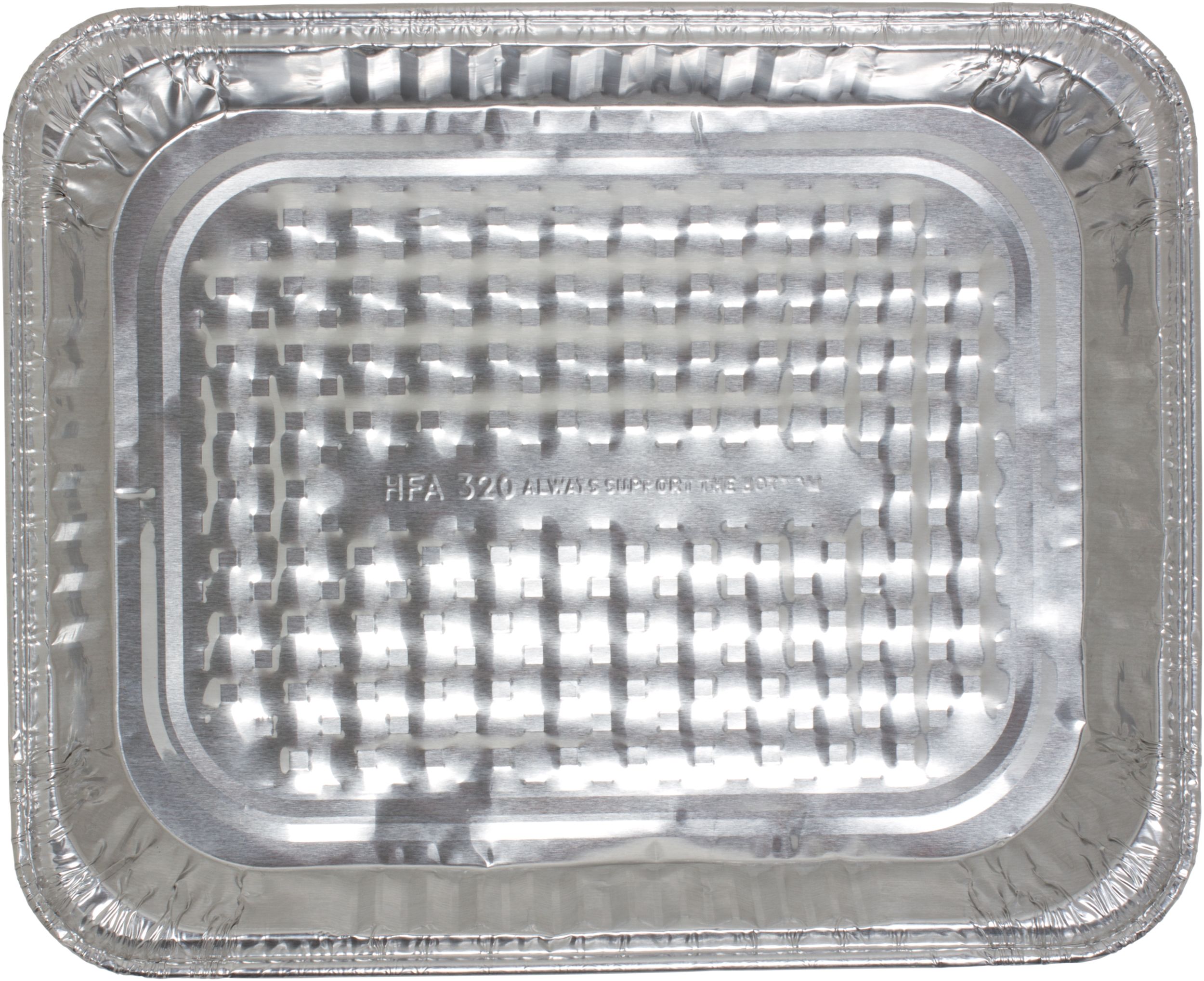 Rectangle Foil Reusable Half Size Steam Baking Pan, Silver, 12-in, for Baking/Cooking/Steaming Overhead_Flat