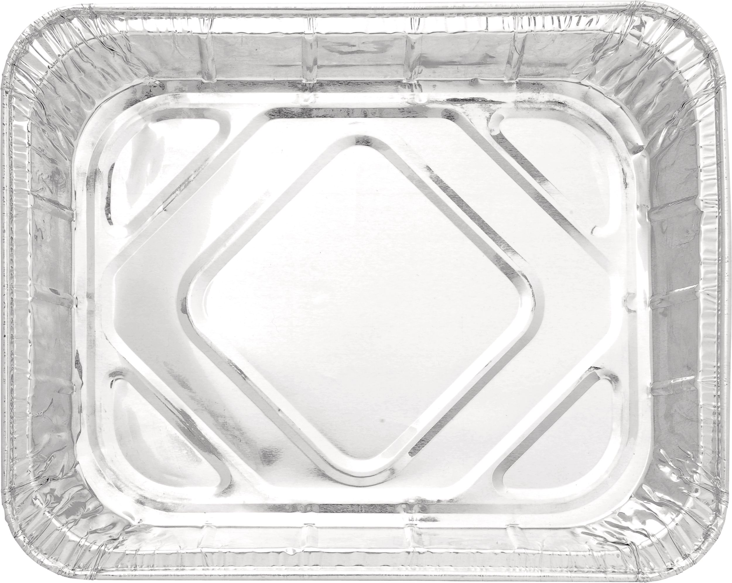 Rectangle Foil Reusable Half Size Steam Baking Pan, Silver, 12-in, for Baking/Cooking/Steaming Overhead_Flat