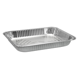 Rectangle Foil Reusable Half Size Steam Baking Pan, Silver, 12-in, for Baking/Cooking/Steaming Front_Angled_Left
