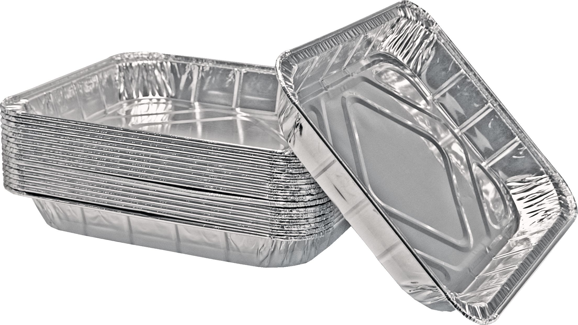 Rectangle Foil Reusable Half Size Steam Baking Pan, Silver, 12-in, for Baking/Cooking/Steaming Composite_or_Mixed