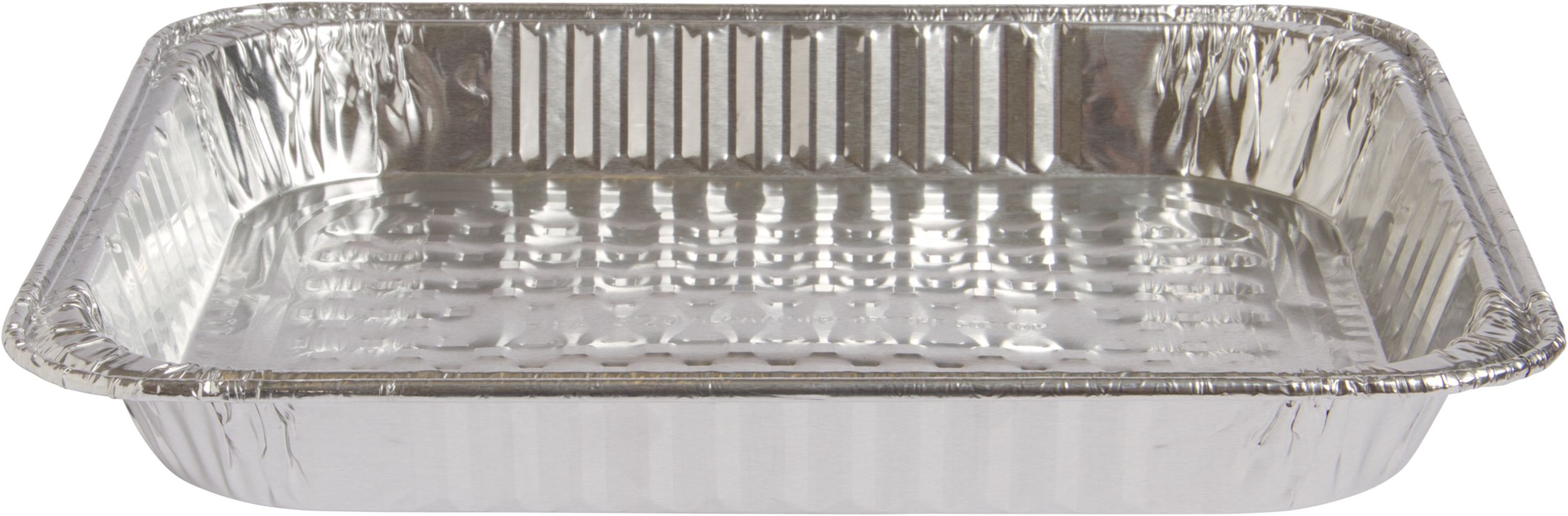 Rectangle Foil Reusable Half Size Steam Baking Pan, Silver, 12-in, for Baking/Cooking/Steaming Front_Elevated